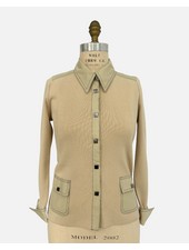 SHIRT WITH JACKET POCKETS: CAMEL