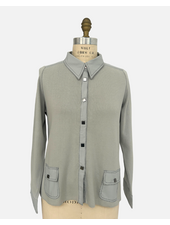 SHIRT WITH JACKET POCKETS: SILVER
