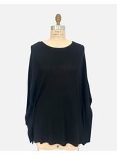 SWEATER CAPE: SUPERFINE CASHMERE : BLACK: NO LUREX