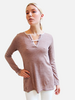 SPLIT NECK WITH LOOP:TAUPE