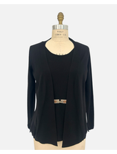 2 IN 1 TWIN-SET WITH BUCKLE: BLACK