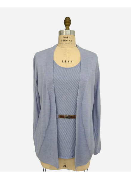 2 IN 1 TWIN-SET WITH BUCKLE: LIGHT BLUE