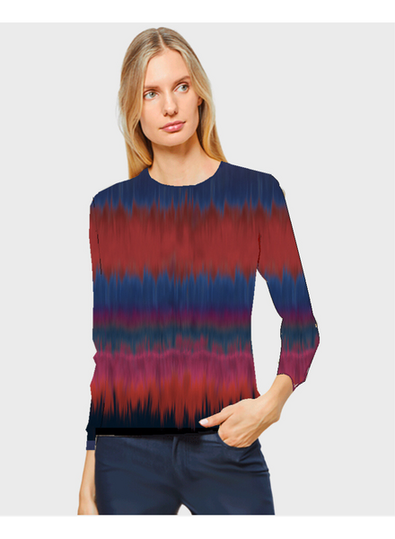 SUPERFINE LIGHT WEIGHT CREW SWEATER: TIE DYE