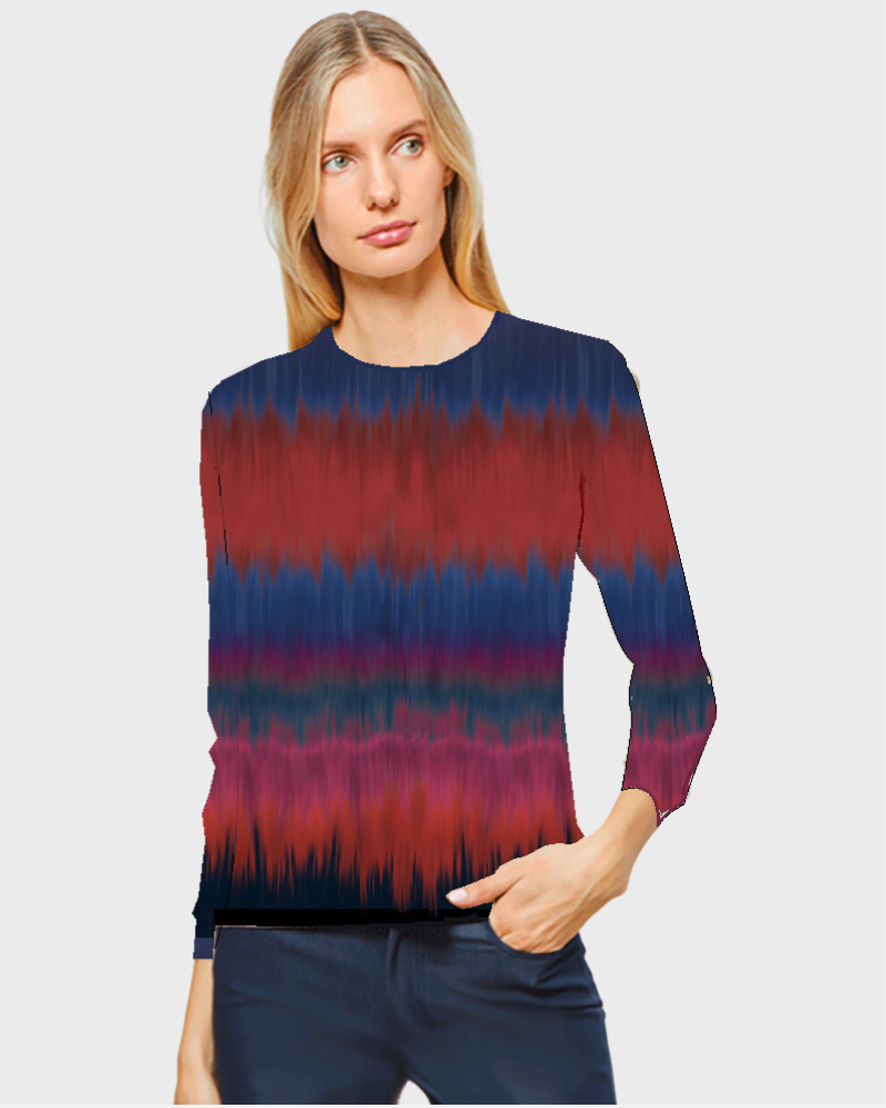 SUPERFINE LIGHT WEIGHT CREW SWEATER: TIE DYE