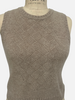 FRANCESCA BASKET WEAVE TANK TOP: BEIGE Copy