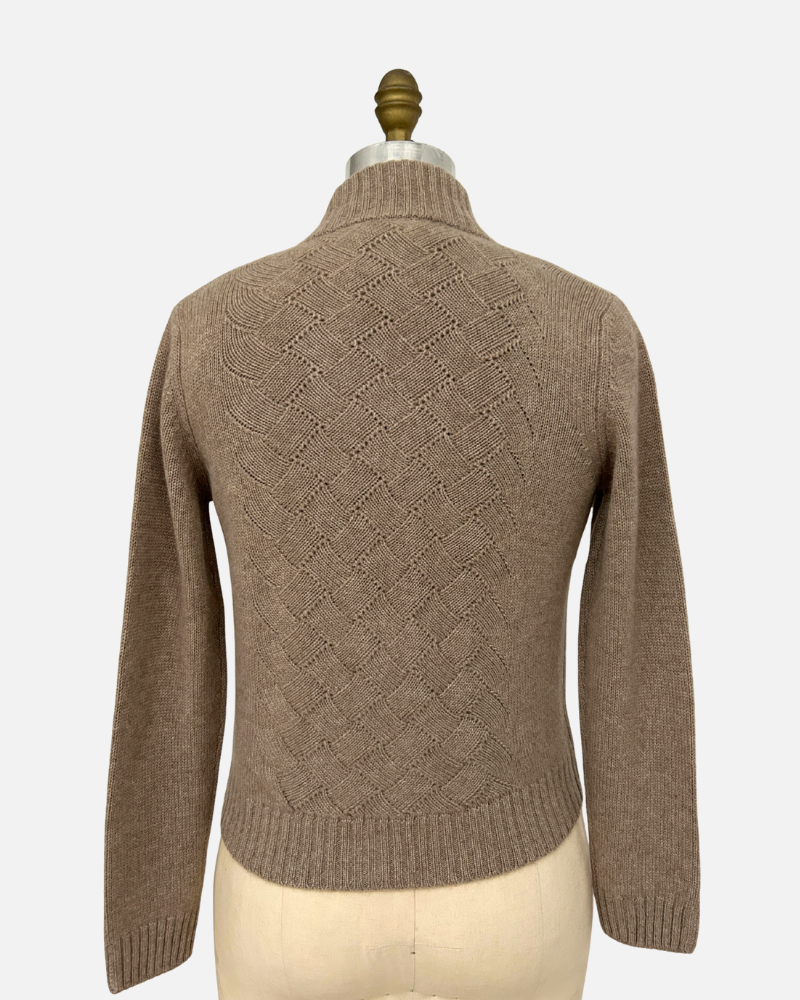 FRANCESCA BASKET WEAVE TWIN SET: TAUPE