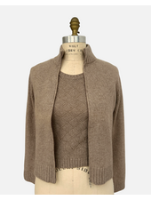 FRANCESCA BASKET WEAVE TWIN SET: TAUPE