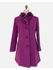 COCO, FLOWER COLLAR COAT, LIGHT PURPLE