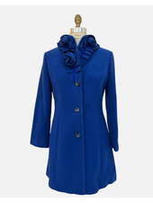 COCO, FLOWER COLLAR COAT, COBALT