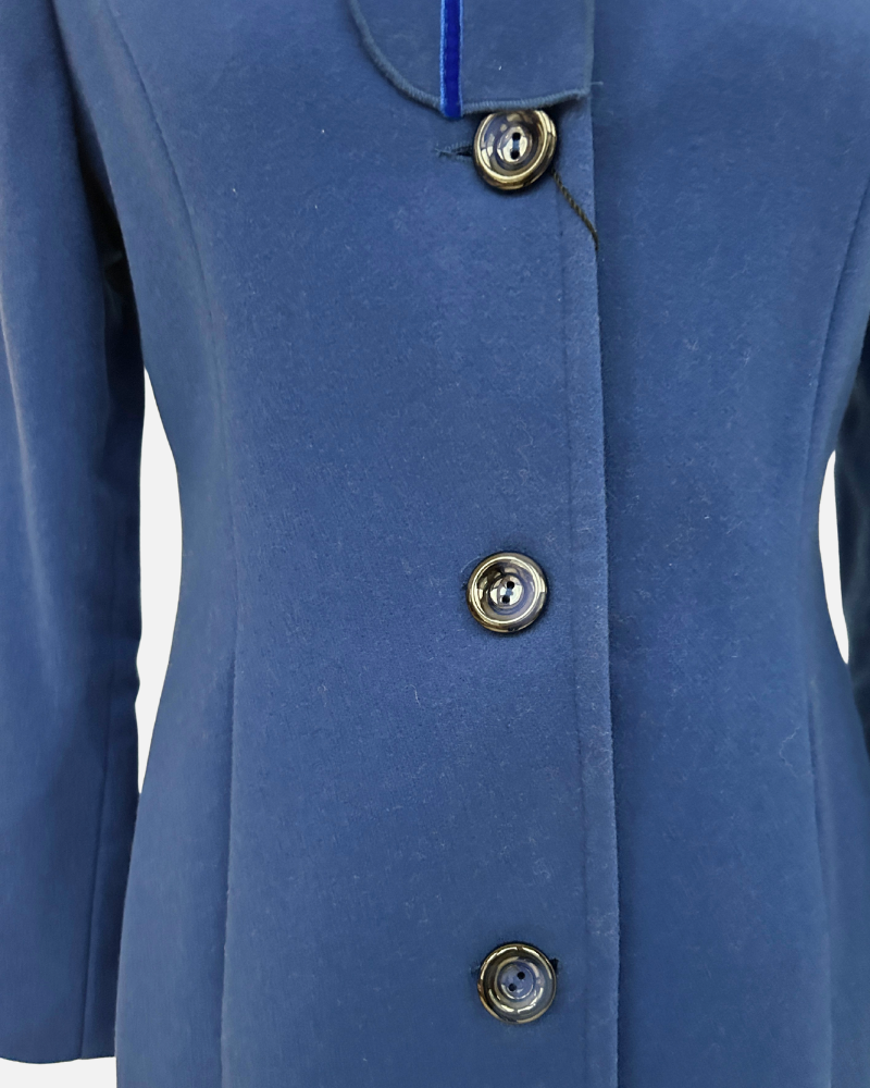 COCO, FLOWER COLLAR COAT, COBALT