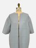DDOUBLE FACE PATCHWORK COAT: LIGHT BLUE