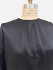 SILK LONG SLEEVE SHIRT: BLACK