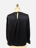 SILK LONG SLEEVE SHIRT: BLACK