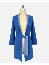 DOUBLE FACE WOOL LONG JACKET: INK