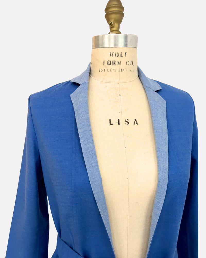 DOUBLE FACE WOOL LONG JACKET: INK