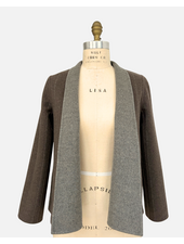 DBF REVERSIBLE JACKET, GRAY-BROWN SQUARE