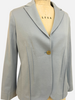 COTTON PIQUET 1 BUTTON BLAZER: LIGHT BLUE