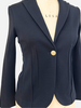 COTTON PIQUET 1 BUTTON BLAZER: NAVY