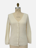 CASHMERE SHORT BUTTON FRONT CARDIGAN WITH TANK: IVORY