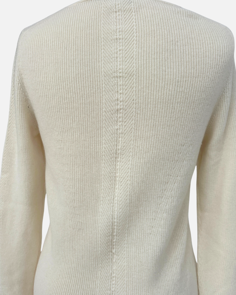CASHMERE SHORT BUTTON FRONT CARDIGAN WITH TANK: IVORY