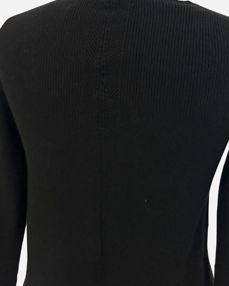 CASHMERE SHORT BUTTON FRONT CARDIGAN WITH TANK: BLACK