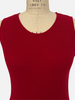 CASHMERE SHORT BUTTON FRONT CARDIGAN WITH TANK: RED