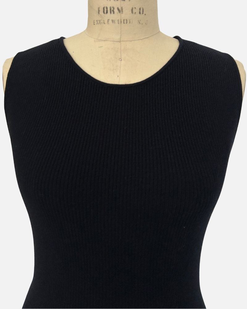 CASHMERE SHORT BUTTON FRONT CARDIGAN WITH TANK: MIDNIGHT