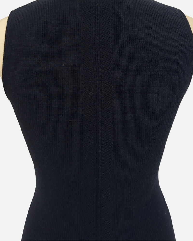 CASHMERE SHORT BUTTON FRONT CARDIGAN WITH TANK: MIDNIGHT