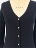 CASHMERE SHORT BUTTON FRONT CARDIGAN WITH TANK: MIDNIGHT