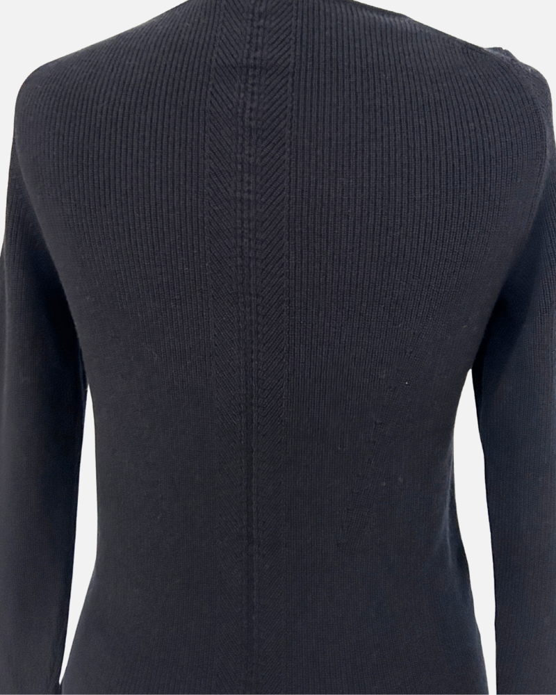 CASHMERE SHORT BUTTON FRONT CARDIGAN WITH TANK: MIDNIGHT