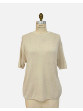 CO-CASHEMRE T-SHIRT: IVORY