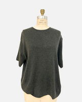 CO-CASHMERE TSHIRT: CHARCOAL