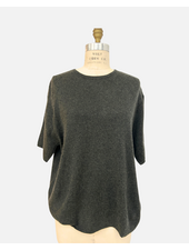 CO-CASHMERE TSHIRT: CHARCOAL