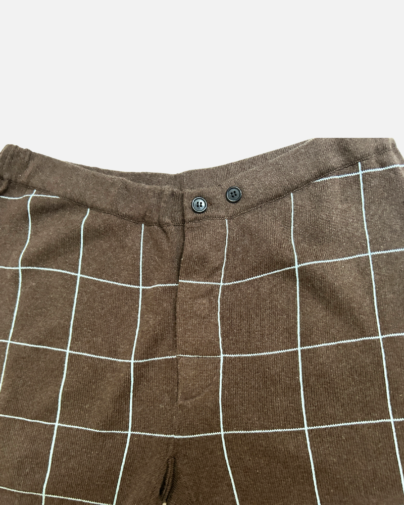 CO-CASHMERE BOXER SET: BEIGE/IVORY