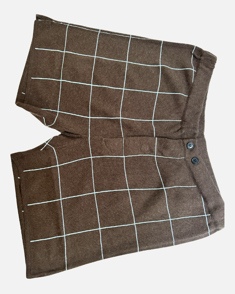 CO-CASHMERE BOXER SET: BEIGE/IVORY