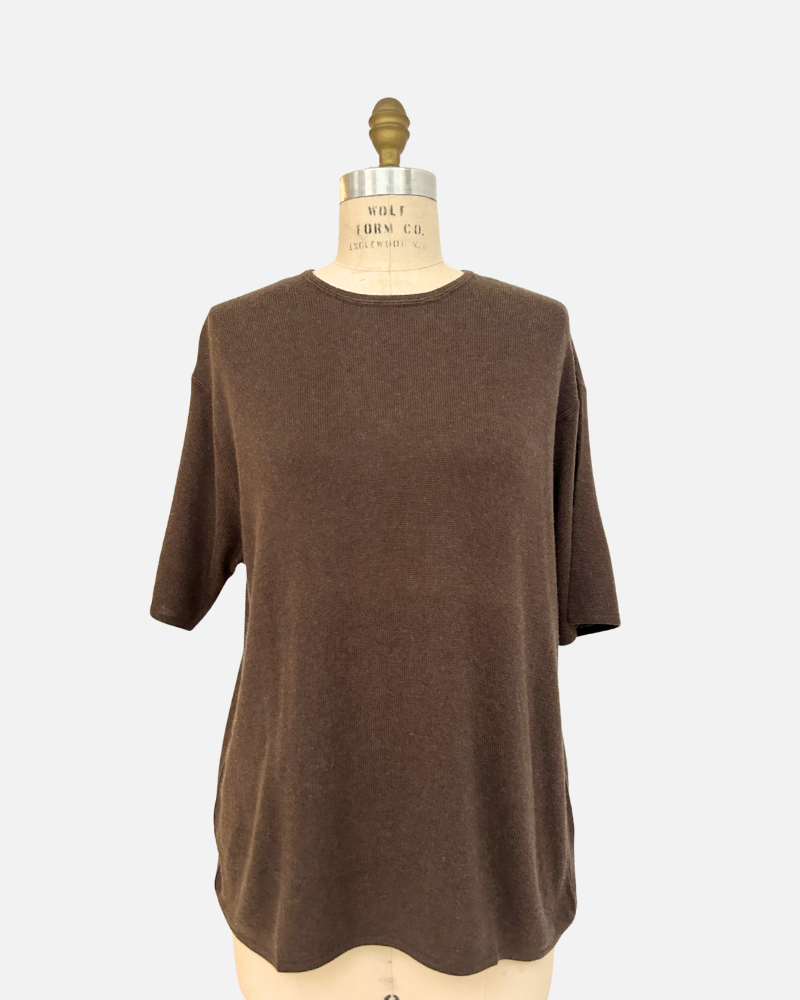 CO-CASHMERE BOXER SET:CHOCOLATE/BLUE - SHORTS: CHOCOLATE