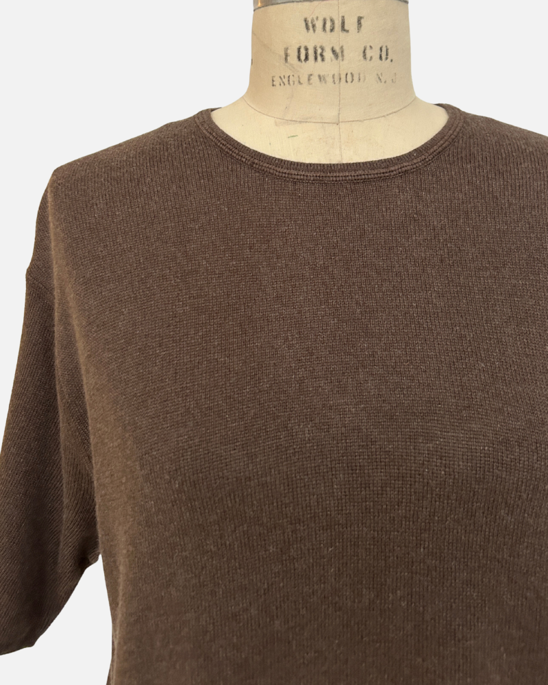 CO-CASHMERE BOXER SET:CHOCOLATE/BLUE - SHORTS: CHOCOLATE