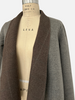 DF CASHMERE SHAWL COLLAR JKT: WINDOWPANE BROWN-GRAY