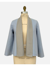 DF CASHMERE SHAWL COLLAR JKT: LIGHT BLUE-PEARL