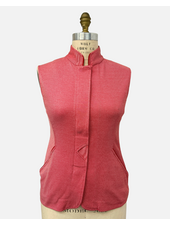 JERSEY STRIPED VEST: RED-WHITE