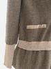 TWO LAYERS CARDIGAN: BROWN