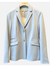 2 BUTTONS COTTON PIQUET BLAZER: LIGHT BLUE