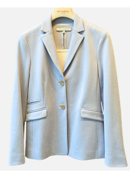 2 BUTTONS COTTON PIQUET BLAZER: LIGHT BLUE