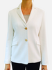 2 BUTTONS COTTON PIQUET BLAZER: IVORY