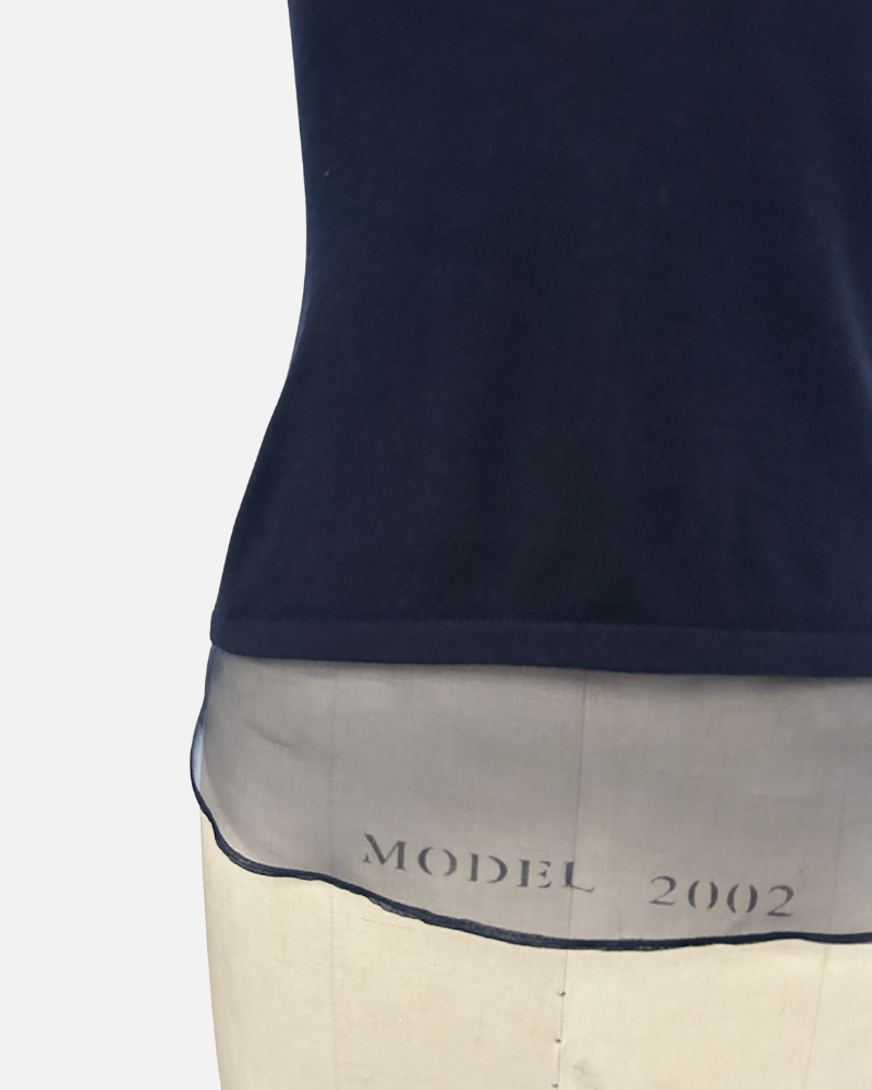 TANK WITH SILK, NAVY