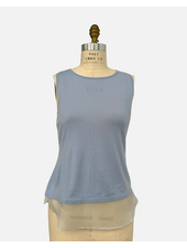 TANK WITH SILK, LIGHT BLUE