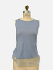TANK WITH SILK, LIGHT BLUE
