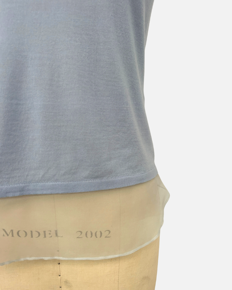 TANK WITH SILK, LIGHT BLUE