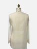 LIGHT WEIGHT OPEN CARDIGAN W/ ORGANZA: IVORY