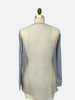 LIGHT WEIGHT OPEN CARDIGAN W/ ORGANZA : LIGHT BLUE